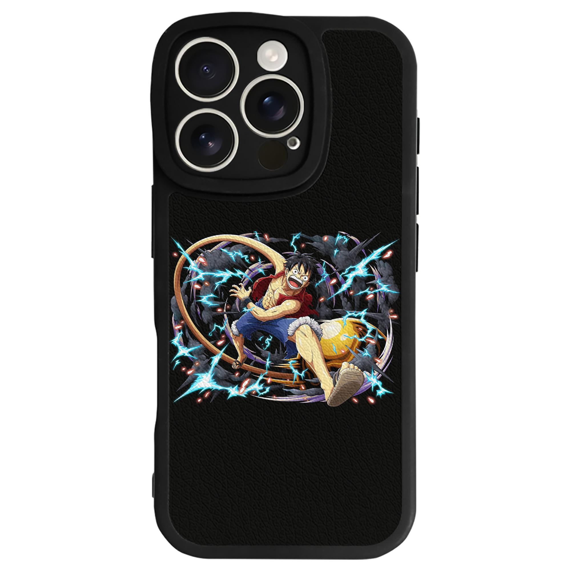 （画像用） ワンピース モンキー・D・ルフィ ONE PIECE Monkey D. Luffy 【iPhone 16シリーズ対応】シリコンスマホケース（レザー調） 材質：シリコン